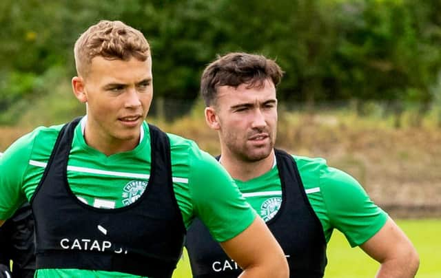 Ryan Porteous (left) is hoping to be fit for the Livingston game but it may be too soon for Stevie Mallan