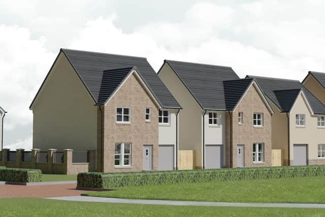 Architect's visualisation of the new homes to be built in East Calder
