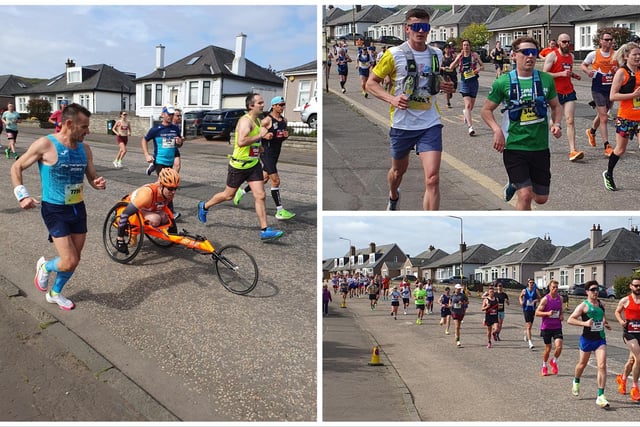 Runners were pictured in the Craigentinny area of the city on Sunday morning.