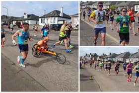 Runners were pictured in the Craigentinny area of the city on Sunday morning.