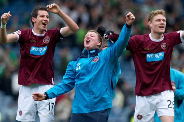 Ryan McGowan and Marius Zaliukas would go on to lift the Scottish Cup. Picture: SNS
