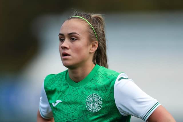 Leah Eddie has now made 50 appearances for Hibs and is contracted until 2024. Picture: Hibernian FC