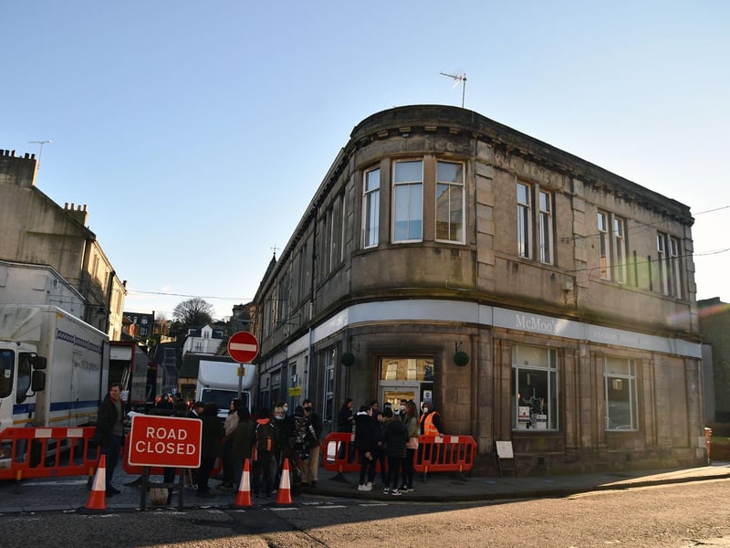 McMoo's Ice Cream Parlour, Desserts & Cafe closed and being used as the green room.
