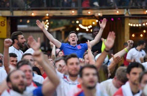 Fans applauded as the England squad reached the next stage of the Euros 2020