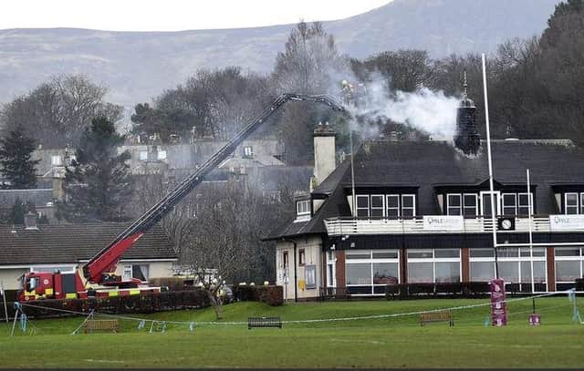 Myreside pavilion was badly damaged by fire