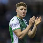 Hibs striker Kevin Nisbet is wanted by several clubs in England. Picture: SNS
