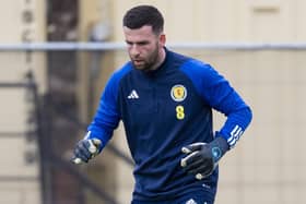 Liam Kelly during a Scotland training session at Lesser Hampden. Picturte: Ross MacDonald / SNS