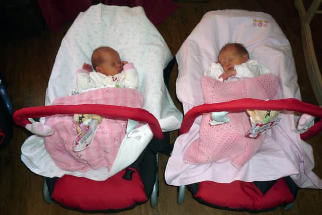 Isabella and Sophia Johnston were born on 11/1/11