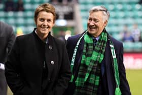 Hibs Chief Executive Leeann Dempster and owner Ron Gordon are working closely. (Photo by Ross Parker / SNS Group)