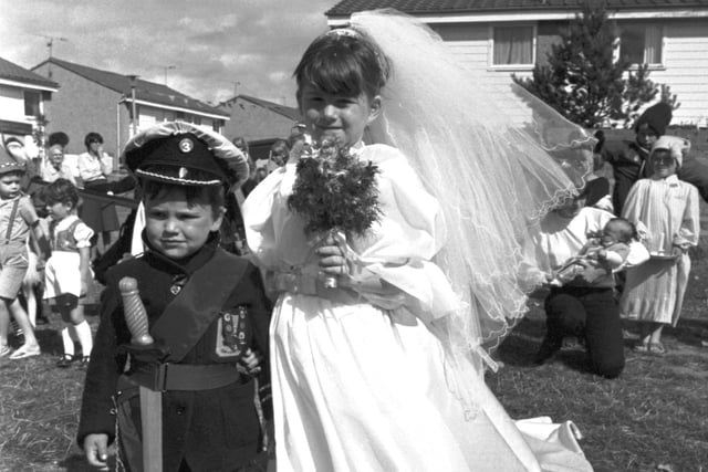 Jonathan and Ruth Hannah dressed up as Prince Charles and Lady Diana Spencer for Gilmerton Gala Day ahead of the Royal Wedding in September 1981.