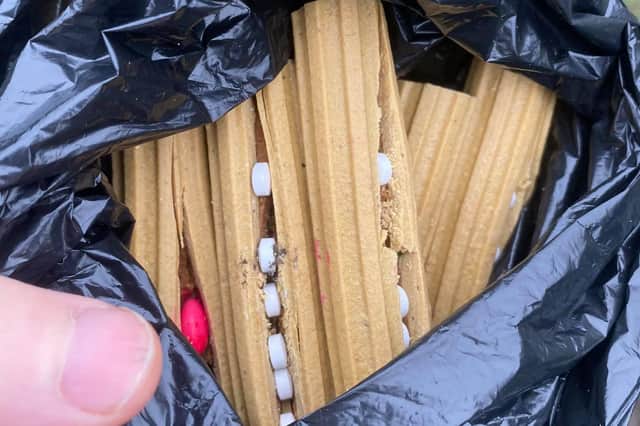 The dental sticks were found bunched together in Edinburgh's Montgomery Street Park in the bushes where the dogs like to play (Photo: Eduardo Martinez Caro).