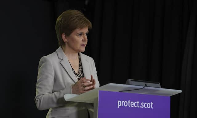 Nicola Sturgeon said it was 'not for me to tell the chief constable' how to enforce the Covid rules but then said: 'Only when there is a clear and flagrant breach will they use enforcement'. Picture: Flickr/Scottish Government
