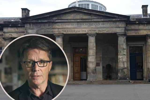 A major inquiry into child abuse will hear from survivors from Edinburgh Academy, where broadcaster Nicky Campbell said he was abused (Photos: Shutterstock/ITV/TSPL)