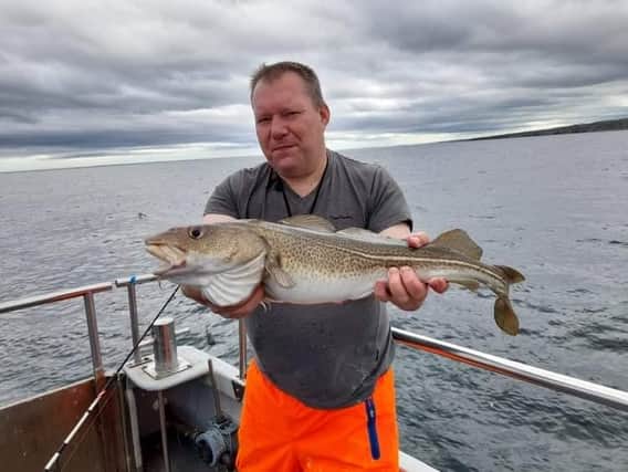 An impressive 6lb cod was landed this week on an Aquamarine Charter off Eyemouth. Picture: Derek Anderson