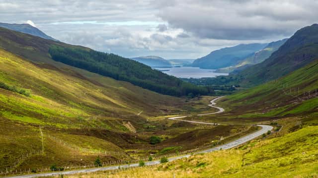 View of Loch Maree from Glen Doherty - part of the North Coast 500 scenic route around the north coast of Scotland. Picture: Getty Images/iStockphoto