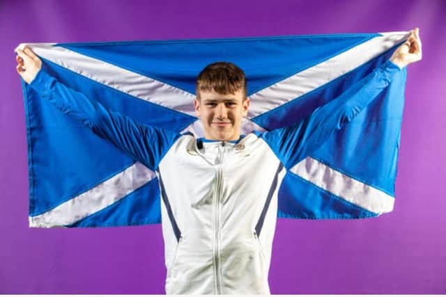 Sam Downie representing Scotland at this year's Commonwealth Games as the youngest competitor participating