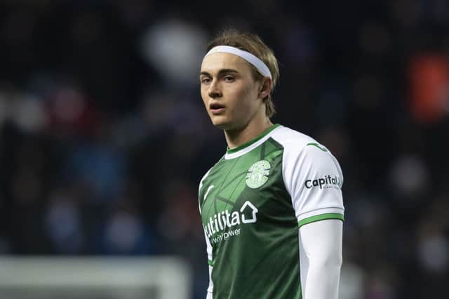 Melkersen in a rare outing for Hibs