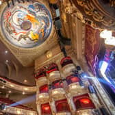 The ceiling of the King's Theatre, which features a mural designed by artist John Byrne.