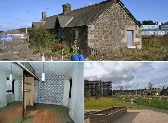 Two semi-detached single storey cottages in the west of Edinburgh are on the market for offers over £50,000 – providing an exciting development opportunity on a 2,012 sq ft site. Photo: Savills