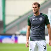 Hibs striker Christian Doidge will be out of action for a while after picking up an injury. Picture: SNS
