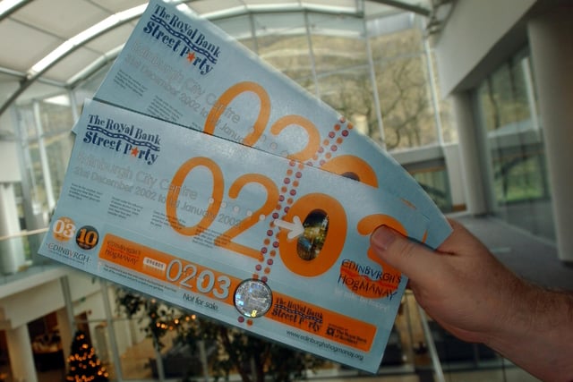 After 300,000 people crammed into the city centre for the 1996 Hogmanay Street Party eight years earlier, a ticket became a requirement for attending the event.