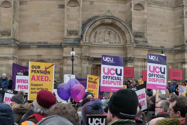 The UCU Edinburgh Strike Rally in November last year.