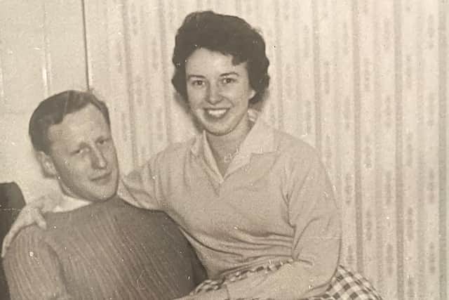 Thomas Hamilton and his high school sweetheart Jessie on the night of their engagement. The couple were married for 62 years, before Thomas' death.