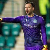 Ofir Marciano in action for Hibs during the William Hill Scottish Cup 4th round replay against Dundee United at Easter Road on January 28. (Photo by Ross Parker / SNS Group)