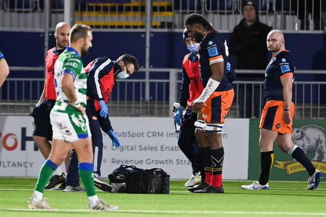 Edinburgh expect to find out the severity of Bill Mata's knee injury on Wednesday.  (Photo by Paul Devlin / SNS Group)