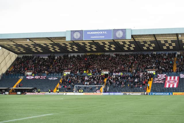 Hearts had a big support at Rugby Park