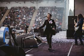 The Killers playing live at The Falkirk Stadium in June, 2022. Photo by Rob Loud.