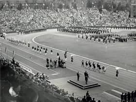 The 1970 Edinburgh Commonwealth Games Opening Ceremony at Meadownbank Stadium.