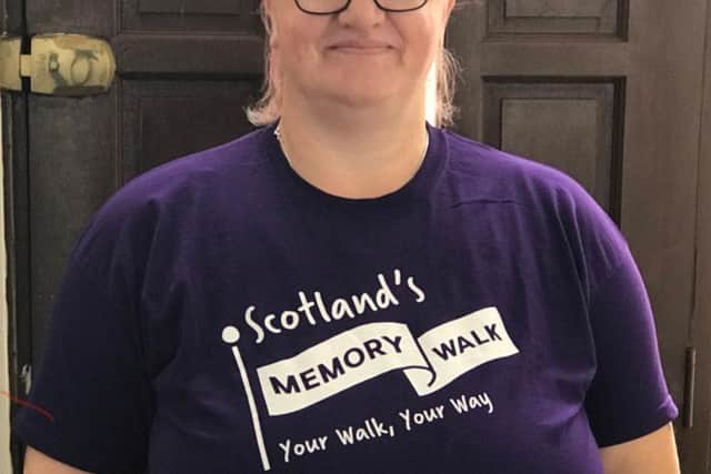 Samantha Anderson is raising cash for Alzheimer Scotland.