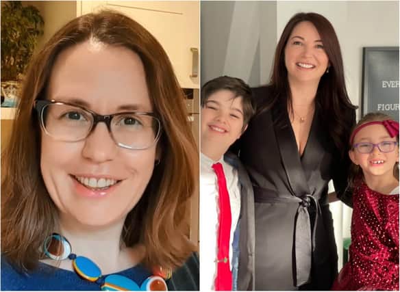 Leonardo's engineering and projects director, Paula Clarke, with her children (right) and Heather Dalgarno, project engineering lead at Leonardo in Edinburgh (left). Pictures: Leonardo