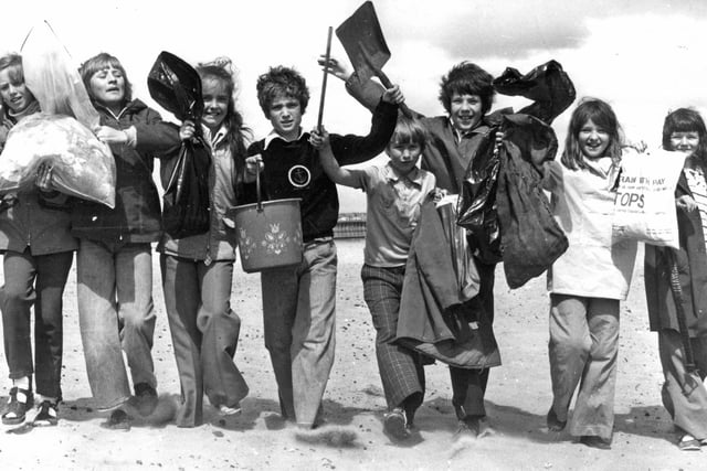 Pupils from Ridgeway Junior School began the mammoth task of cleaning up Shields beaches in 1978. Were you in the picture?