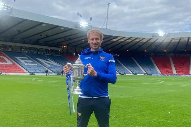 Zdenek Zlamal with the Scottish Cup.