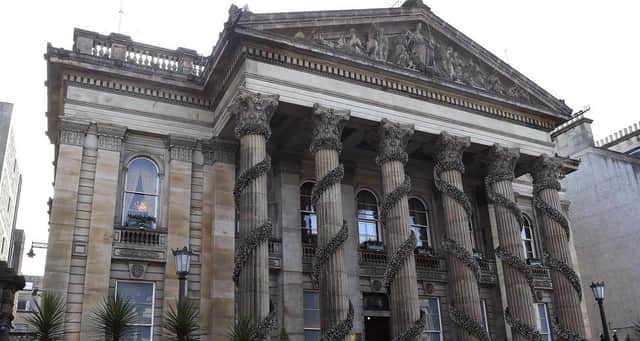 The former bank on George Street  is one of Edinburgh's most famous landmarks