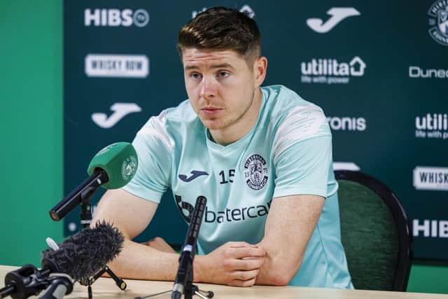 Kevin Nisbet speaks to the media ahead of Wednesday's game against Celtic, which could be his last in a green jersey at Easter Road