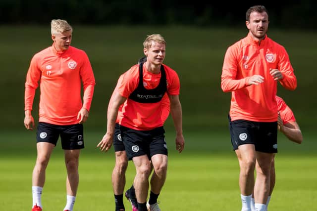 Alex Cochrane, left, has been battling Andy Halliday, right, for a spot at wing-back for most of the season. Gary Mackay-Steven came on at the position against Livingston recently. Picture: SNS