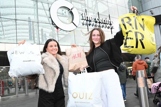 These women were happy with what they picked up at The Centre, Livingston on Boxing Day.