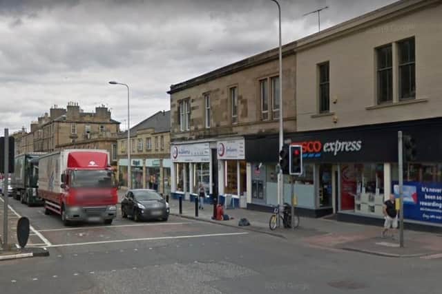 The woman says she and her husband were first abused near the Tesco Express on Leith Walk.
