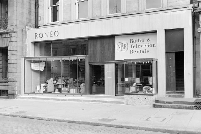 Roneo Ltd Radio and Television Rentals, on George Street, was the place to go for a new television or wireless. This photo was taken in 1962.