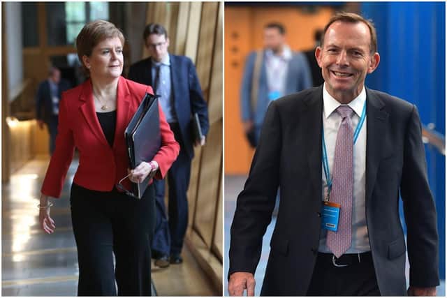 First Minister Nicola Sturgeon has blasted the proposed appointment of former Australian Prime Minister Tony Abbott to the British Board of Trade.