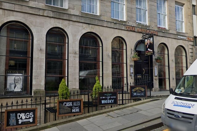 Located on Hunter Square is the Advocate, a laid-back pub serving pints and hearty food, that also puts on the occasional music night. It has 4.1 stars on Google.