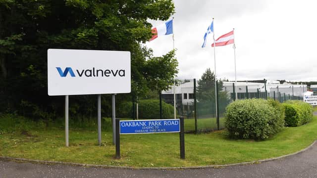 The Valneva factory in Livingston.