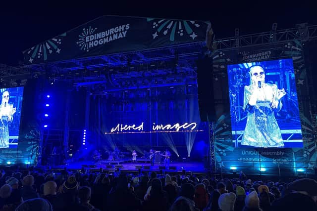 Clare Grogan's Altered Images performed in Princes Street Gardens in the opening event of Edinburgh's Hogmanay festival.