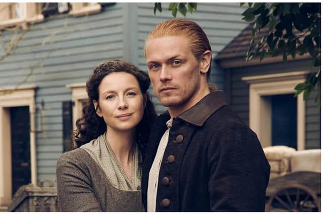 Sam Heughan has sent a touching message to his Outlander co-star Caitriona Balfe on her casting anniversary.