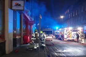 Firefighters were called to Edinburgh fish-and-chip shop, L'Alba D'Oro, on Henderson Row.