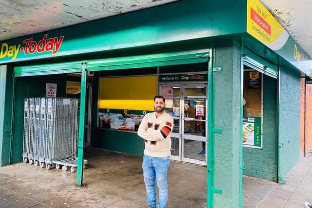 This convenience store in Drylaw had been described as a 'lifeline' since the first lockdown, giving away parcels for the elderly for free (image Zahid Iqbal of Day-Today).