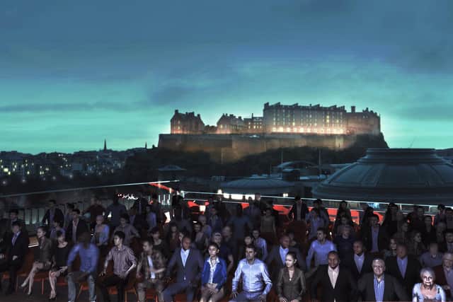 Open-air film screenings would be held on the roof of the new Filmhouse, against a backdrop of Edinburgh Castle.